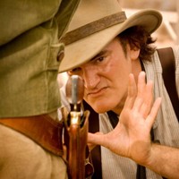 Quentin Tarantino sul set di Django Unchained